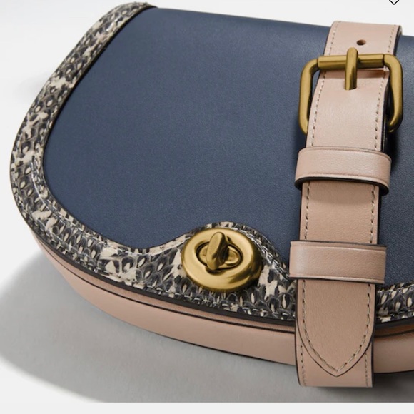 Authentic COACH 1941 turnlock refined calf/genuine snakeskin Flap crosb/Beltbag - Picture 14 of 16